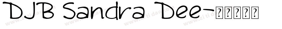 DJB Sandra Dee字体转换